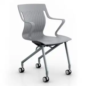 Самая дешевая б/у лучшая домашняя средняя спина серое пластиковое офисное компьютерное кресло