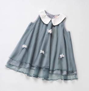 Robe de princesse mignonne à la mode pour enfants, jupe mignonne à col claudine pour filles, vente en gros d'été - Product Image 1