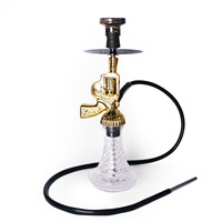 Kit de chicha en résine en forme de pistolet revolver, ensemble complet de chicha à une seule tige pour la décoration de bars et de fêtes à thème