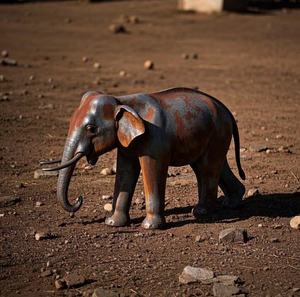 大きなカスタマイズ可能な象の彫刻ラスティ鋼動物像コルテン鋼金属工芸品 - Product Image 6