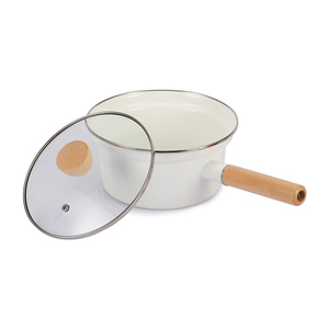 <span class=keywords><strong>Olla</strong></span> con mango <span class=keywords><strong>de</strong></span> madera y tapa <span class=keywords><strong>de</strong></span> vidrio, <span class=keywords><strong>olla</strong></span> esmaltada elevada anti-derrame, <span class=keywords><strong>olla</strong></span> para leche esmaltada <span class=keywords><strong>de</strong></span> 18 cm para cocinas <span class=keywords><strong>de</strong></span> gas e inducción, ideal para camping. - Product Image 3