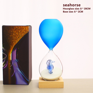 Thiết kế hiện đại 15 phút đồng hồ cát hẹn giờ Đại Dương màu cát Đồng Hồ Cá Nhân Gỗ cơ sở thủy tinh cát đồng hồ cát cho trang trí nội thất - Product Image 6