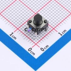 BX-TS-26-666CJ Tactile Switch Through hole Component THT-4P,6x6mm Switch Single Pole Single Throw Round Button 2.6N Through Hole - Product Image 1