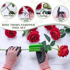 Nouvel outil de débordure de feuilles de roses, coupe-feuilles et éliminateur d'épines pour roses, outil de nettoyage de fleurs personnalisable OEM - Product Image 5