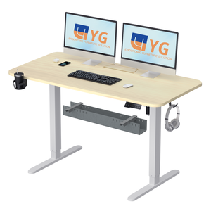 Bàn đứng có thể điều chỉnh chiều cao điện 55 "x 24" với khay quản lý cáp, chống va chạm, máy trạm cho văn phòng - Product Image 2