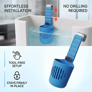 Soporte para Pastillas de Limpieza de Inodoro con Diseño <span class=keywords><strong>Suspendido</strong></span>, en Colores Azul/Negro/Gris, Superventas - Product Image 1