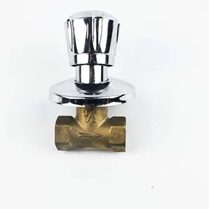 All copper water stop valve with zinc alloy top