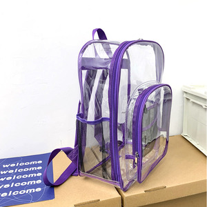 Mochilas Transparentes de PVC Personalizadas al por Mayor de Fábrica 2025, Mochila Transparente de Vinilo Personalizada para la Escuela - Product Image 4