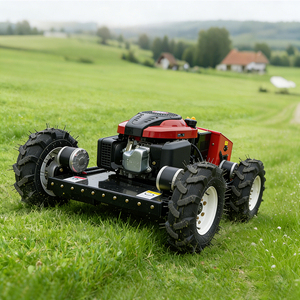 Беспроводная бензиновая газонокосилка на гусеничном ходу с дистанционным управлением и травосборником – Высокоэффективное кошение в Шаньдуне, Китай - Product Image 4