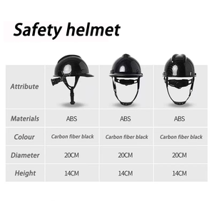 V字型/ヘルメット型炭素繊維テクスチャ建設現場ABSアンチクラッシュ安全ヘルメット - Product Image 4
