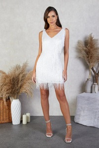 <span class=keywords><strong>Abito</strong></span> Formale Sexy con Schiena Scoperta e Paillettes, Vestito Estivo Monocolore Senza Maniche con Glitter per Feste Serali, <span class=keywords><strong>Abito</strong></span> Slip con Scollo a V per Donne - Product Image 2