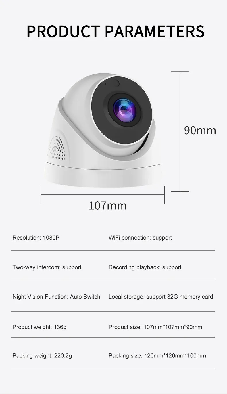 PIX-LINK HD Wireless Indoor Camera Nightvision Two Way Audio Motion Detection Baby Monitor Mini Wifi IP Camera · image 7