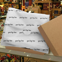 Papier de soie avec logo personnalisé avec revêtement simple face au design professionnel pour sérigraphie et héliogravure dans les chaussures chaussettes bougies