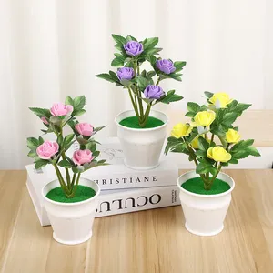 <span class=keywords><strong>Rosa</strong></span> Artificiale Realistica <span class=keywords><strong>in</strong></span> <span class=keywords><strong>Vaso</strong></span> per Decorazioni Nuziali, Centrotavola Creativo, per Fotografia e Allestimenti Floreali - Product Image 2