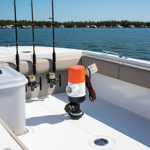 Pompe d'aération à double entrée Livewell 12V 800 GPH avec boîtier ABA résistant à la corrosion pour vivier et bac à appâts - Product Image 2