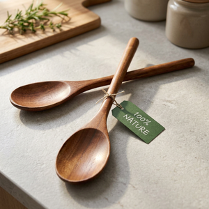 Cucharas de Cocina de Madera al por Mayor, Acabado Lacado Seguro para Alimentos, Utensilios de Cocina Hechos a Mano, Precios Competitivos - Product Image 1