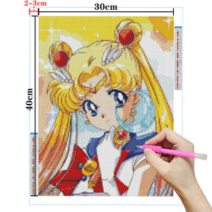 SONGWOOART Kit Pittura Diamante 5D Fai-da-Te, Dipinto di Paperino Cartoon, Decorazione Casa, Immagine <span class=keywords><strong>Anime</strong></span> Stampata con Strass - Product Image 3