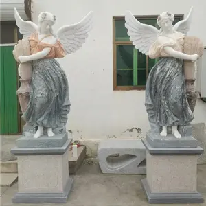 실물 크기 대리석 동상 조각 판매 색상 대리석 동상 분수 대리석 천사 금성 동상