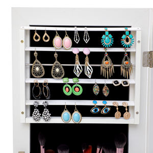 2025 madera de alta calidad piso giratorio joyería espejo gabinete Premium muebles de sala de estar - Product Image 4