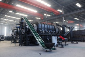 Machine de fabrication de biochar entièrement automatique, carbonisation du charbon sans fumée, capacité de 300-3000 kg, ligne de production de carbone en acier inoxydable - Product Image 3