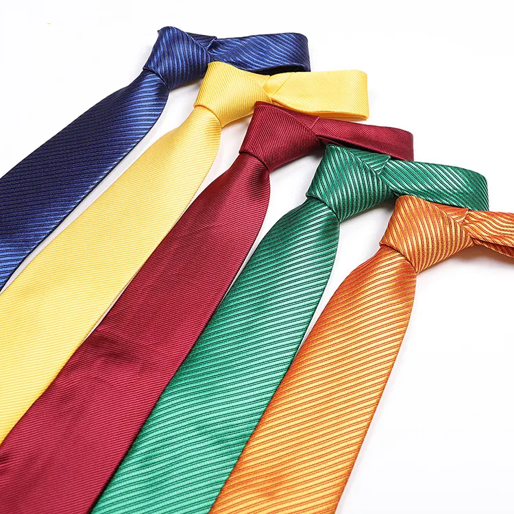 Multi-Pattern Woven Neck Tie Classic Necktie Set Men Striped Solid Color Ties in 8cm
