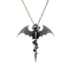 European American Style <b>Titanium</b> Steel Dragon Sword Pendant Necklace Men's Retro Animal Zodiac Fashion Jewelry SP906 - Product Image 5