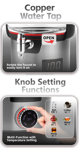 Bollitore per Tè <span class=keywords><strong>Turco</strong></span> 4.5+1.1L, Macchina Multifunzione per Riscaldamento Acqua con Controllo Digitale, Samovar Russo in Vetro per Preparare il Tè - Product Image 5