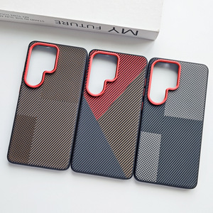 เคสโทรศัพท์กันกระแทกสุดหรู ดีไซน์พรีเมียม ผิวสัมผัสคล้ายพีซี ผสมผสานเนื้ออะรามิดไฟเบอร์ สีสันหลากหลาย สำหรับ <span class=keywords><strong>Samsung</strong></span> S26 <span class=keywords><strong>Ultra</strong></span> S25 S24 - Product Image 1