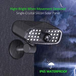 Sensor de movimiento Cámara simulada Luz solar para jardín Lámpara de pared para exteriores Camino Patio Luces de seguridad 3 modos - Product Image 5