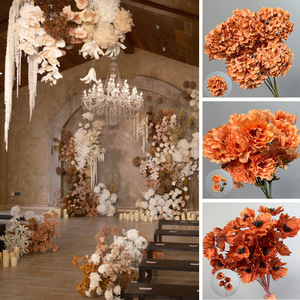 Fleurs artificielles en gros aux tons caramel et café - pour mariages, événements et décoration intérieure |   pour les fleuristes - Product Image 2