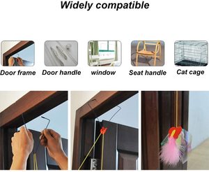 Egzersiz için yavru kapı pencere kedi kafes Pet kedi yusufçuk fareler oyuncak kediler oyuncaklar Teaser asılı - Product Image 6