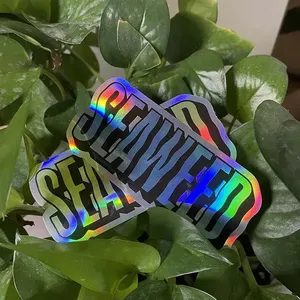 Logotipo personalizado Impresión personalizada Impermeable Láser Brillante Metálico Holograma Pegatina holográfica Troquelado Pvc Pegatina - Product Image 4
