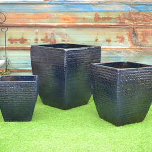 Macetas y macetas de cerámica esmaltadas para flores, color azul y blanco, venta al por mayor - Product Image 6