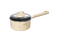 Ensemble de casseroles en céramique métallique moderne de luxe antiadhésif à induction avec couvercle en verre 8 pièces pour une cuisine saine à la maison