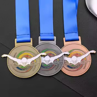 Médaille en métal pour événements sportifs scolaires, récompense commémorative pour marathons, football, basketball et production de plaques d'honneur