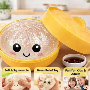 Pelota Antiestrés de Simulación con Forma de Dumpling, de Rebote Lento, Suave al Tacto, para Descompresión, Adorno para Oficina y Hogar, Regalo de Cumpleaños para Niños y Adultos - Product Image 4