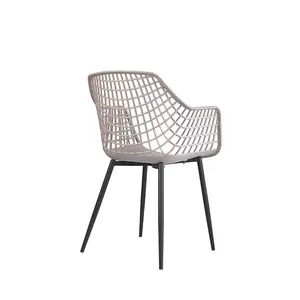 China Factory Sillas Modern Armchair Design Plastic Seat Dining Chair With Cheap Prices