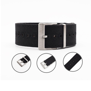 20 22mm Noir Tan Couleur Nylon <span class=keywords><strong>Bracelet</strong></span> Sport Type Toile <span class=keywords><strong>Bracelet</strong></span> Tissu Toile <span class=keywords><strong>Nato</strong></span> - Product Image 2