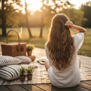Tending Boho fiore di cotone fermagli per capelli per le donne scintillante vendita all'ingrosso accessori di moda caldi - Product Image 3