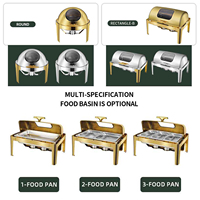 Ensemble de réchauds à buffet en acier inoxydable à prix réduit, chauffe-plats, présentoir chauffant, marmite chaude pour la maison et les restaurants