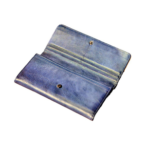 Portefeuilles pour femmes en cuir véritable avec motif de <span class=keywords><strong>libellule</strong></span> bleue, portefeuilles longs pour femmes, portefeuilles en cuir de vache, pochettes - Product Image 4