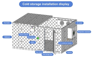 Oferta Especial: Cuarto Frío Personalizado a Medida -18°C ℃ ~-25 ℃   Panel de PU de 100 mm con Refrigerante R404a para Almacenamiento Congelado de Mariscos y Carne en Supermercados - Product Image 3