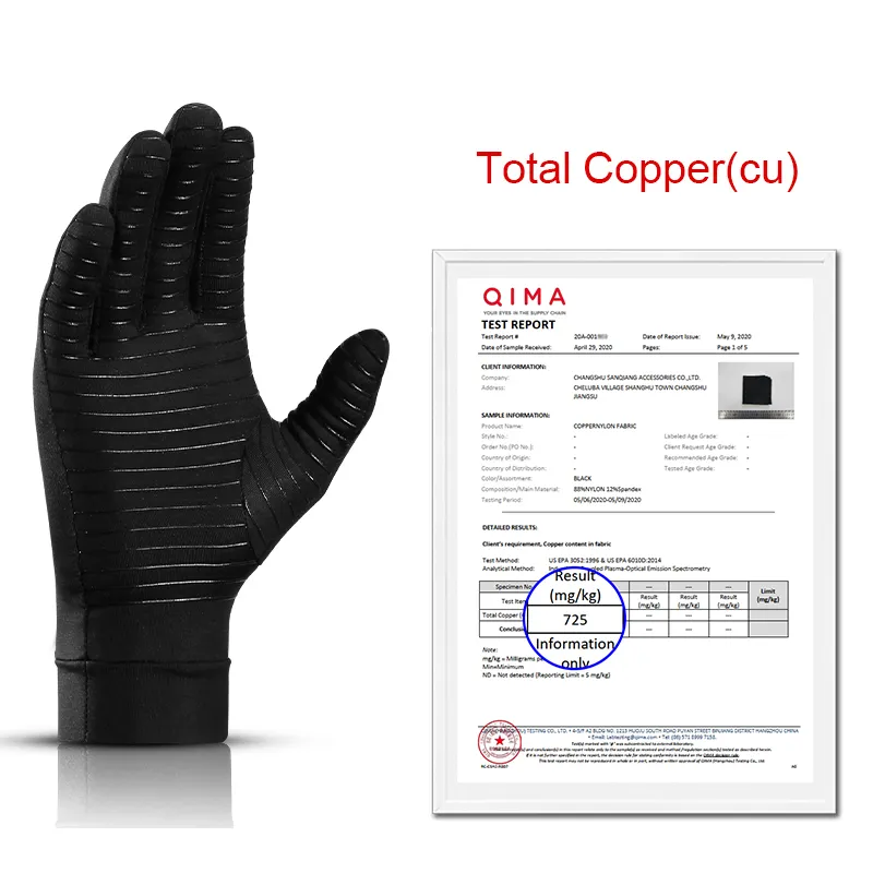 hot sale copper sports glove touch screen guantes de cycling infused compression gloves for arthritis