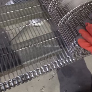 सरल चांदी संक्षारण उच्च तापमान प्रतिरोध 304/316 स्टेनलेस स्टील वेल्डेड जाल श्रृंखला कन्वेयर बेल्ट बी जाल टेप - Product Image 3