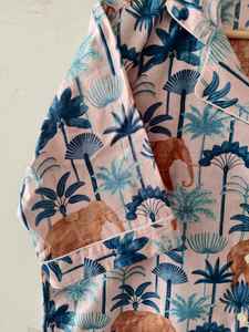 Conjunto de Pijama de Dos Piezas para Mujer, Unisex, Transpirable, de Algodón, con Estampado Floral, Elegante, para Primavera y Verano - Product Image 6