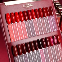 Nouveauté LADAI couleur unie 12ml ensemble de vernis à ongles Gel Uv 24 différents ensemble de vernis Gel rouge classique pour salon de manucure