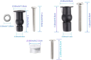 Dispositivo estensibile combinazione superiore in gomma di fissaggio del sedile del water vite bullone finitura in acciaio inossidabile per set di ferramenta da bagno - Product Image 4
