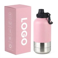 Bouteille d'eau isotherme en acier inoxydable grande capacité à double paroi pour animaux de compagnie, personnalisable avec logo, idéale pour les voyages et les activités de plein air (vente en gros)