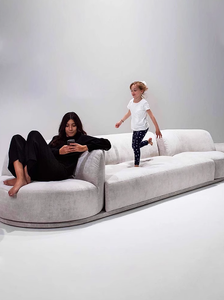 Sofá giratorio de terciopelo de lujo para sala de estar moderna - Product Image 2