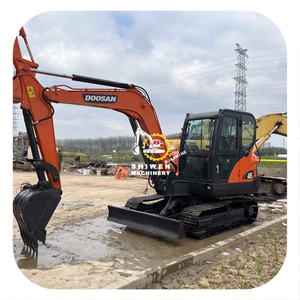 Original Japan Used Doosan dx60 <b>Excavator</b> Yanmar 4TNV94L Engine 6-ton MIni Crawler Digger 0.21m³ Bucket Capacity dx50 dx63 dx75 - Product Image 1